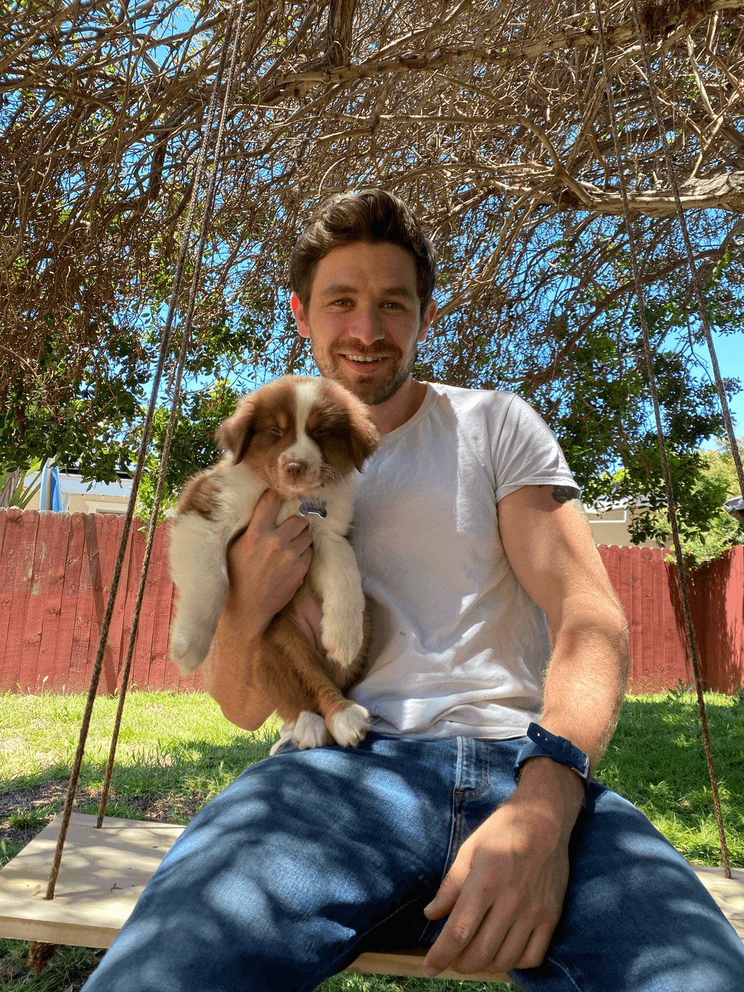Charlie with his dog